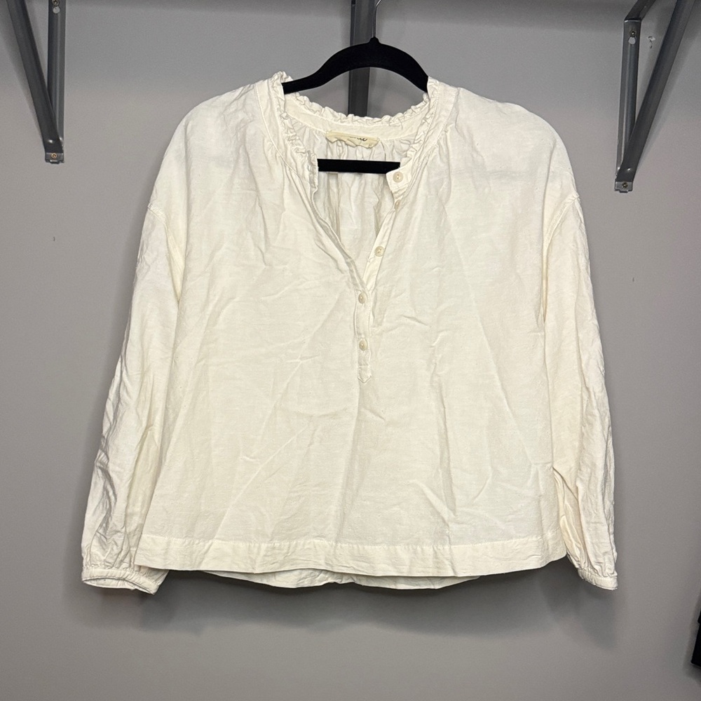 Madewell Women's Cream Blouse